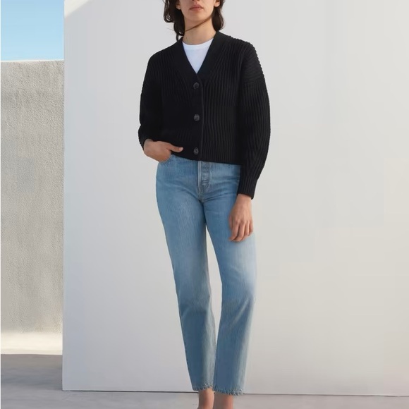 Everlane The Texture Cotton Crop Cardigan size XS - Picture 5 of 7